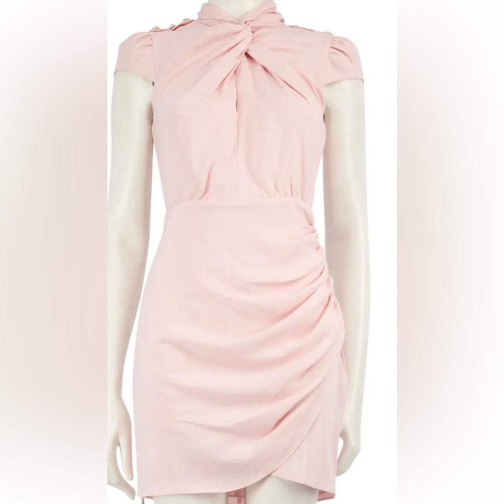 Self portrait pink crystal embellish mini dress size 2